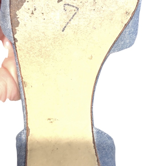 J. Crew Blue Demim Flats with Pointed Toe and d'Orsay Cut - Size 7 - Picture 16 of 16